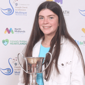 Laura Scott of CCÉ, Camross, Laois, 1st Place All Ireland Winner for the English Singing (Ladies) “Glenfinn Branch Cup” (12-15 years) at the 2022 Comhaltas Ceoltóirí Éireann All Ireland Fleadh Cheoil