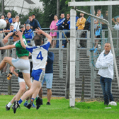 Goalmouth action as a Mohill defender prevents a St Mary's goal Picture: Willie Donnellan