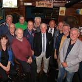 The attendance at the presentation function for veteran referee Mickey Flanagan, Tullamore.