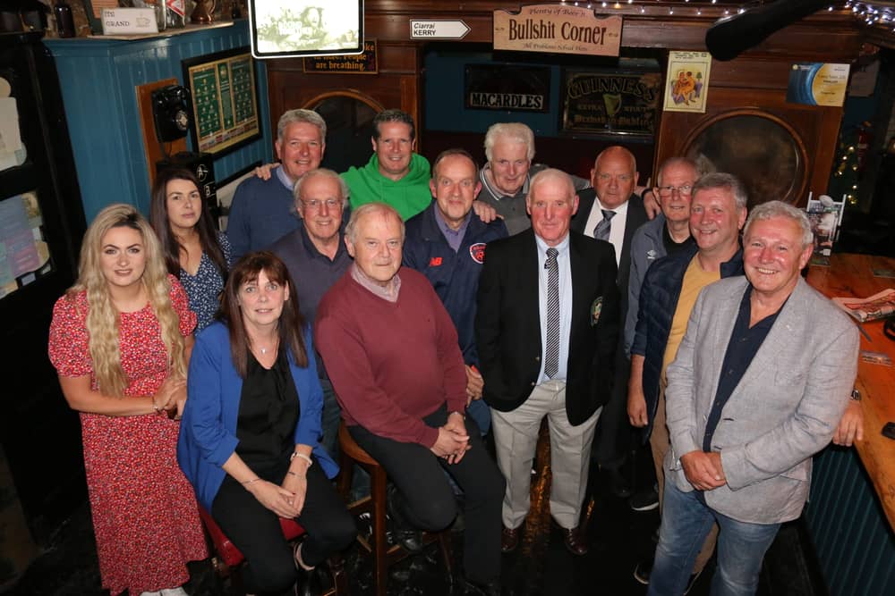 The attendance at the presentation function for veteran referee Mickey Flanagan, Tullamore.