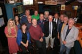 The attendance at the presentation function for veteran referee Mickey Flanagan, Tullamore.