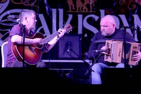 The Dave Munnley Band performing at  Ballyshannon Folk and Traditional Music Festival on Saturday night PICTURE: THOMAS GALLAGHER