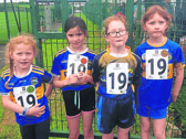 Girls U8 80m, L/R: Poppy Shanahan, Moycarkey  Mairead Ni Bioragra, Newport Fiadh Maher and Laoise. Prior both from Boherlahan, all competed at the Regional Finals in Ennis