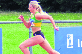 Katie Bergin, pictured, is no stranger to national competitions and took part in the U/23 track and field championships in the 100mts and 200mts