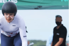 Olympic medalist Annalise Murphy setting out on the TT course for the Irish National Championships hosted by North Tipperary Wheelers Picture: Coolbawn Studios
