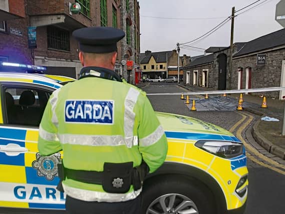 Gardai at the scene of last October's incident | PICTURE: Brendan Gleeson