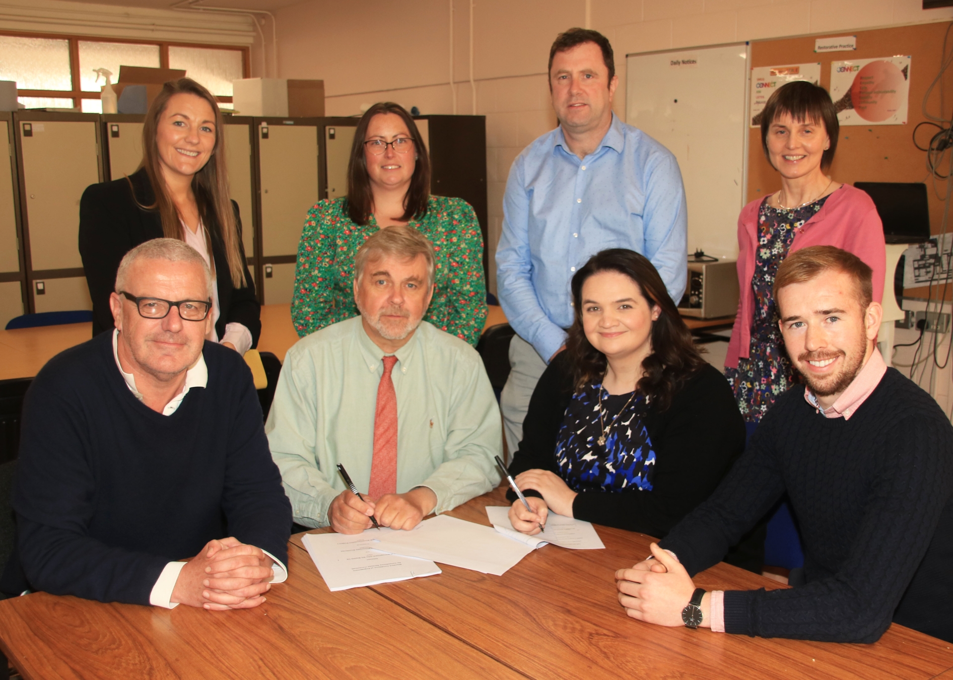 Staff representatives and members of the Board Management with some of the design team at the contract signing | PICTURES: Adrian Butler