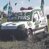 The Leonardo da Vinci of Limerick hurling Roger Mulqueen with his latest display in Bruff. He hopes Sean Finn et al are ‘Catbusters’ on Sunday