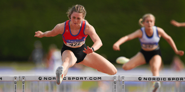 Lucy McGlynn on her way to winning gold at Tullamore. Photo: Sportsfile