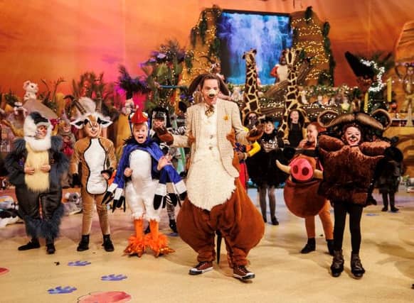 Ryan Tubridy with some of the performers for the Late Late Toy Show