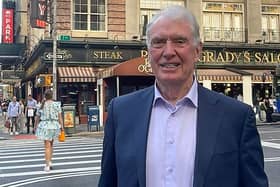 Aughavas' Mike Carty pictured outside his Rosie O'Grady's saloon in New York