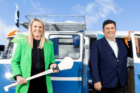 Presenters Jacqui Hurley and Des Cahill
