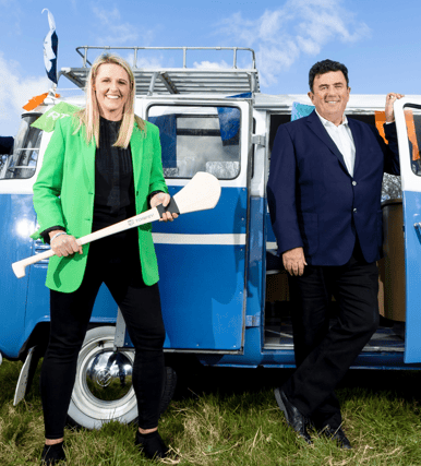 Presenters Jacqui Hurley and Des Cahill