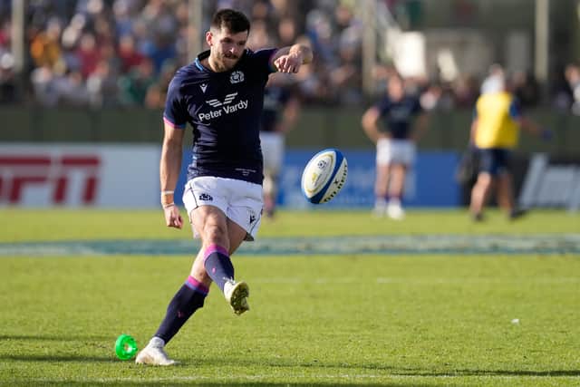 Scotland made a fast start on a blisteringly hot afternoon and Kinghorn landed a simple fourth-minute penalty.