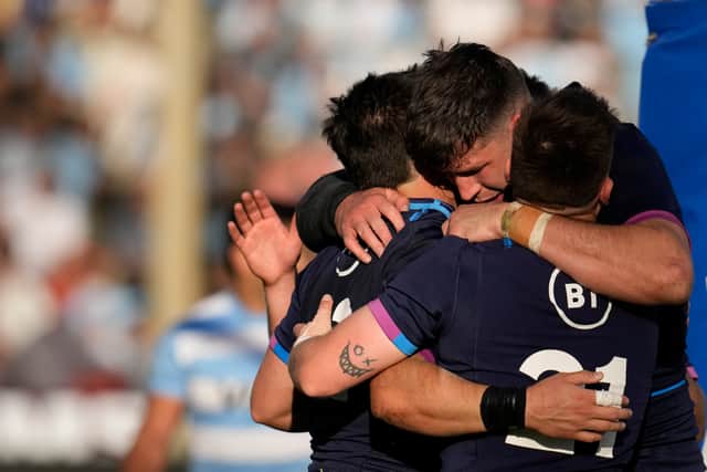 Argentina had a mountain to climb after Boffelli was shown a yellow card after 52 minutes for killing the ball.