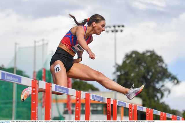 McGrory’s Tir Chonaill AC colleague Lucy McGlynn was third in 60:00 - a new personal best for her - having come fourth in the 100m final on Saturday.