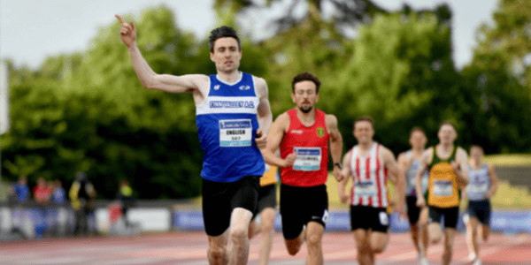 Mark English on his way to winning the 800m title. Photo: Sportsfile