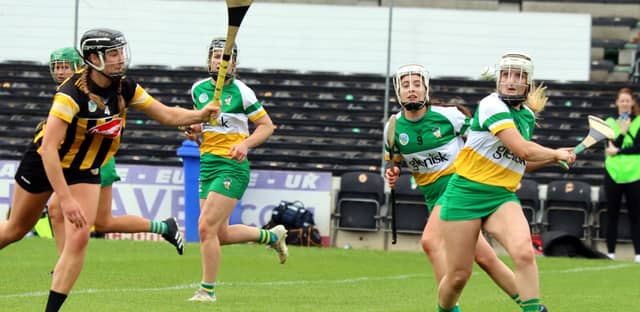 Offaly's Christine Cleary in action in Nowlan Park on Saturday. (Photo by John Gavin).