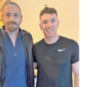 All smiles! Carrick AC's Gerard O'Donnell and Eanna Madden pictured after they both won medals at the Irish Life Health Athletics Ireland National Senior Track & Field Championships in Morton Stadium