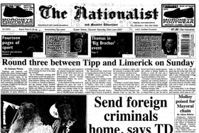 The front page of The Nationalist dated June 23, 2007.