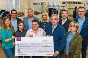 The cheque for €10,000 was presented recently