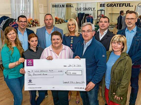The cheque for €10,000 was presented recently
