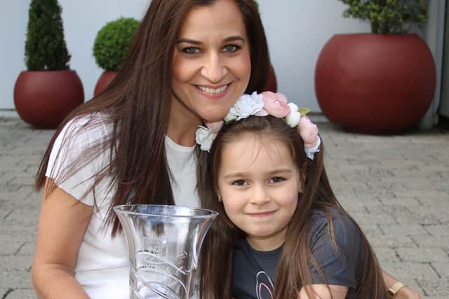 “It started with myself, my sister Kamila and our friend Magda, when we were sitting down on the second day of the war watching it. We knew our strengths and we said we are going to have to do something,” explained Anna Mazeika who was joined at the award presentation by Olena Harkavenko and her granddaughter Sofija Petrhena who are from Odessa in Ukraine.