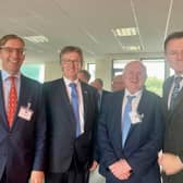 Ambassador of the Kingdom of the Netherlands to Ireland, Adriaan Palm; Glanbia Co-op Chairman, John Murphy; Jackie Cahill TD, Cathaoirleach of the Oireachtas Agriculture Committee; and Minister for Ag