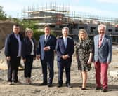 Minister Darragh O'Brien recently visited building sites in Laois