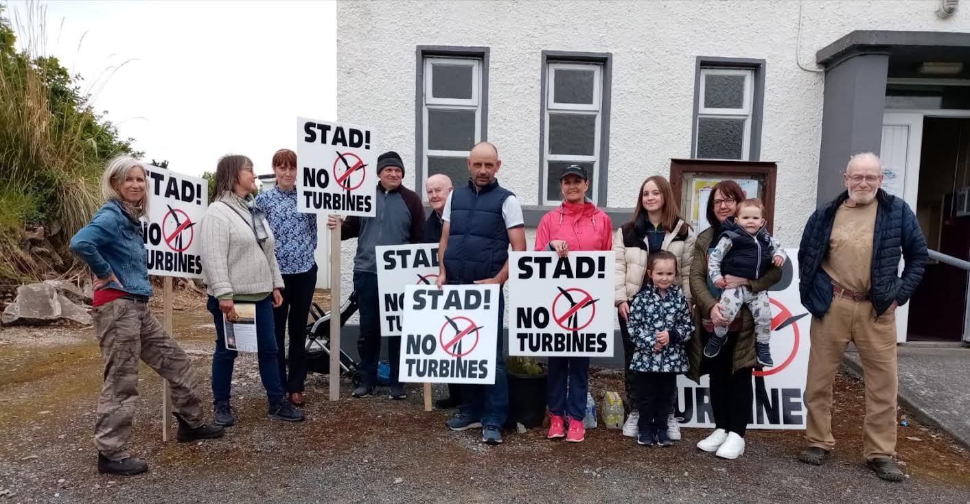 Silent protests greet new 21 turbine wind farm proposal for Gweebarra