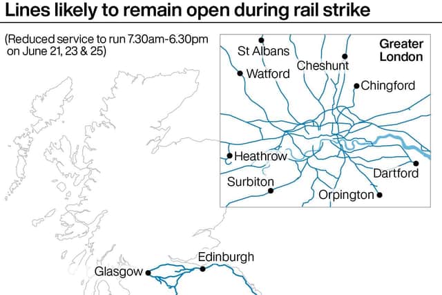 Half of rail lines to be closed during strikes