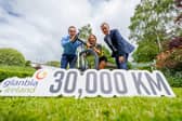 At the launch of Glanbia 300 were Raymond Bannon, Finance Operations Specialist; Ciara O'Rourke, Quality Grading Specialist and Cycle Sponsor, Jim O'Neill.
