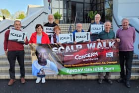 Derry Concern Group at the launch of the Scalp Walk supporting Concern Worldwide which takes place on Sunday June 12 at 2pm