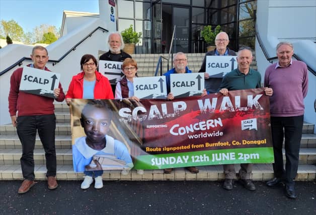 Derry Concern Group at the launch of the Scalp Walk supporting Concern Worldwide which takes place on Sunday June 12 at 2pm