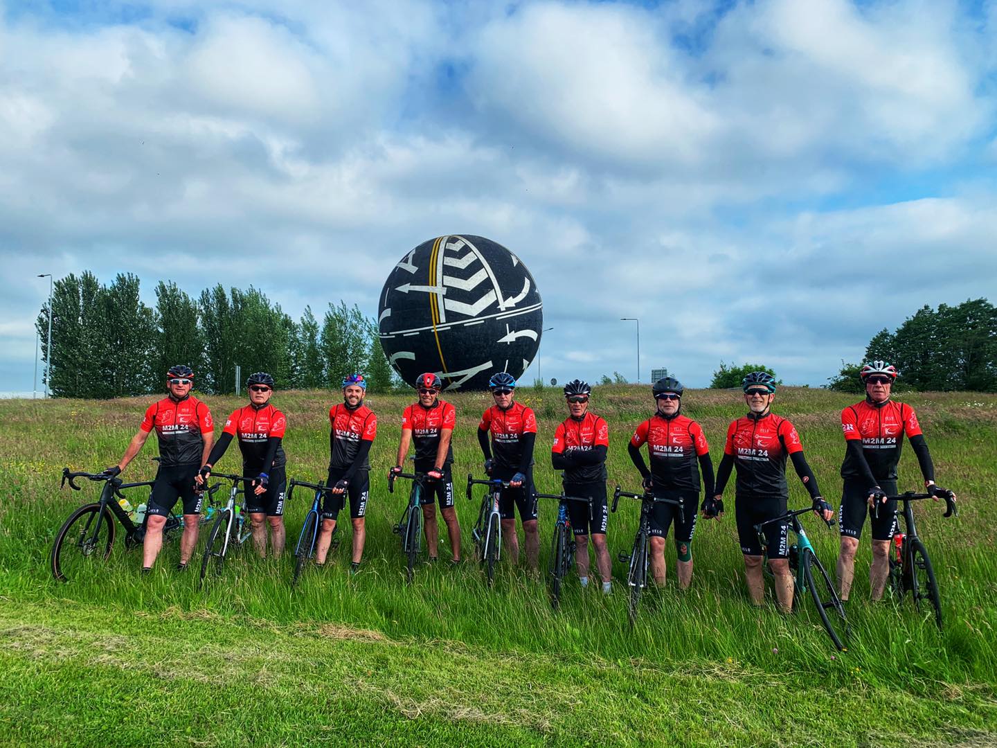 The participating cyclists