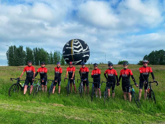 The participating cyclists