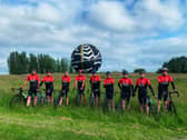 The participating cyclists