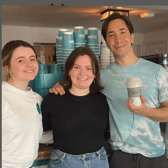 Justin Long with staff members / PHOTO: BallymoreBru/Instagram