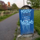 A litter bin located at the lakes area in Naas