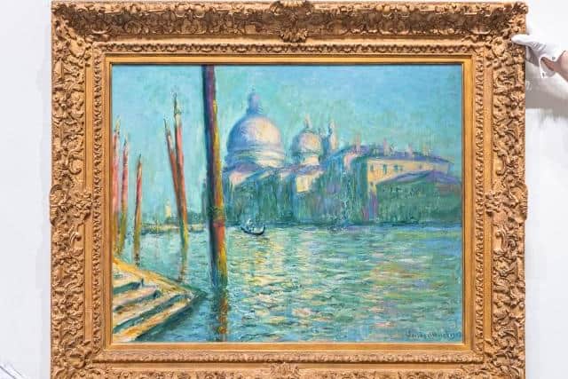 “Le Grand Canal is a pivotal work that bridges the artist’s ground-breaking Impressionist innovations and their continued evolution into a more freeform abstract approach,” Sotheby’s said.