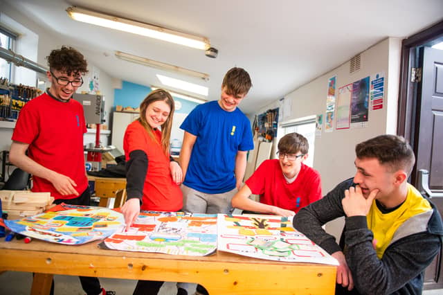 Kilkenny Youthreach students discussing their Big Idea were Jack Brennan, Tori Boyd, Martin Smith, Conor O’Grady and Jack Lanigan
