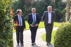 At the launch of the Arrabawn Co-Op Annual report were Micheal O'Kelly, chief financial officer; Edward Carr, chairman, and Conor Ryan, CEO Picture: Odhran Ducie
