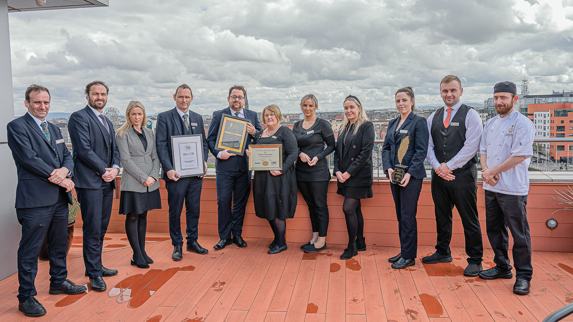 Staff of the Limerick Strand Hotel were in celebratory mood after scooping three awards  PICTURE: Ivan O'Riordan