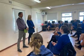 Actor Alan Devine of Fair City fame giving a Drama Workshop in the Ursuline before the Easter Holidays