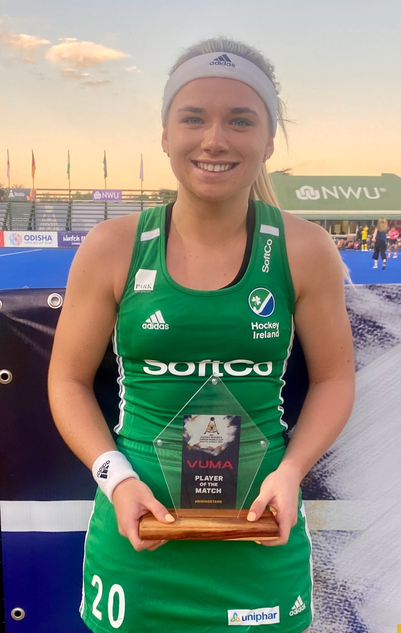 Cashel's Caoimhe Perdue who put in a ‘Player of the Match’ performance in the 6-1 win over Canada