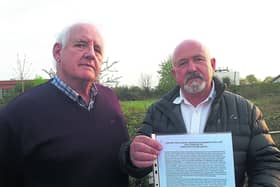 Concerned residents Joe Burke and John McInerney