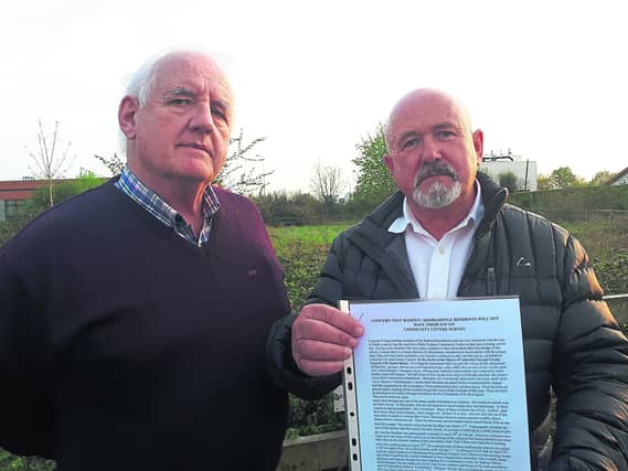 Concerned residents Joe Burke and John McInerney
