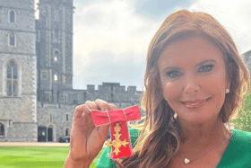 Roma pictured with her OBE presented to her in Windsor Castle.