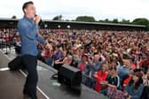 Nathan Carter is pictured entertaining the crowd at Cut Loose in Holycross recently