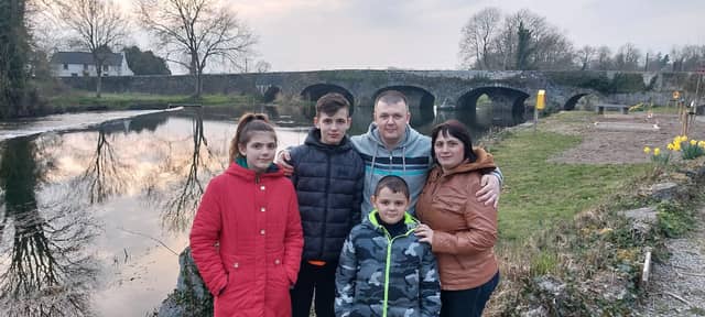 Arriving into Kells two weeks ago, Alexander, Nataliia and their three young children had travelled a long way from the Ukrainian town of Ladyzhyn PICTURE: STEPHANIE MCDERMOTT